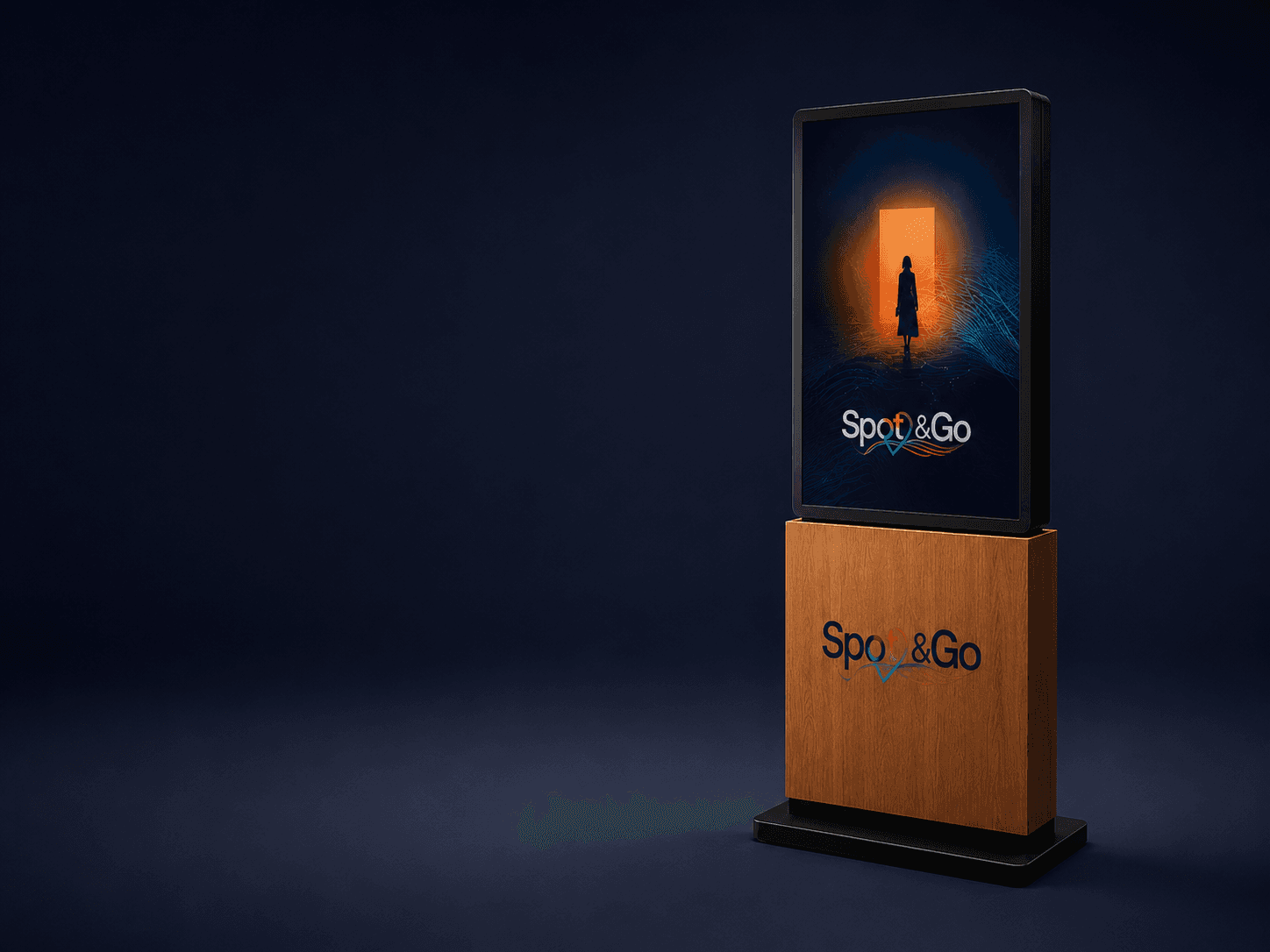Pantalla Spot & Go instalada en una tienda